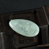 糯冰种浅绿翡翠吊坠-红掌柜