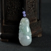 糯种春带彩翡翠福寿如意吊坠-红掌柜