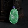 缅甸天然飘翠翡翠如意吊坠-红掌柜