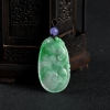 缅甸天然飘翠翡翠如意吊坠-红掌柜