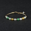 缅甸天然糯种翡翠算盘珠手链-红掌柜