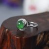 A货天然18K金镶糯种绿色翡翠戒指 - 红掌柜