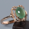 18k金镶钻糯种翡翠戒指-红掌柜