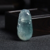 缅甸天然冰糯种飘蓝花翡翠福瓜挂件 - 红掌柜