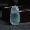 缅甸冰糯种飘蓝花翡翠福瓜挂件 - 红掌柜