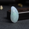 缅甸A货天然冰糯种带翠随形翡翠挂件 - 红掌柜