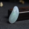 A货天然冰糯种带翠随形翡翠挂件 - 红掌柜