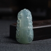 缅甸A货天然冰糯种翡翠竹节挂件 - 红掌柜