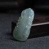 A货天然冰糯种翡翠竹节挂件 - 红掌柜