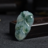 飘蓝花翡翠叶子挂件-红掌柜