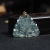 18K金扣飘花翡翠一品清廉挂件-红掌柜