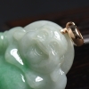 天然豆种飘花翡翠佛挂件 - 红掌柜