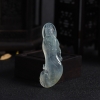 缅甸天然高冰种浅绿翡翠观音吊坠 - 红掌柜