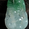 缅甸天然糯种飘翠翡翠吊坠-红掌柜