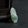 天然糯冰种飘花翡翠宝瓶吊坠-红掌柜