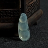 浅绿翡翠连中三元吊坠-红掌柜