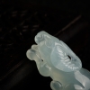 缅甸天然糯冰种翡翠丑牛吊坠-红掌柜