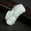 缅甸糯种飘花翡翠貔貅吊坠-红掌柜