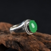 翠绿翡翠戒面-红掌柜