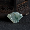 糯冰种飘花翡翠吊坠-红掌柜