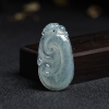 缅甸天然冰种浅绿翡翠如意吊坠-红掌柜