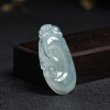 缅甸冰种浅绿翡翠如意吊坠-红掌柜