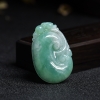 缅甸糯种苹果绿翡翠如意吊坠-红掌柜
