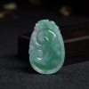 缅甸天然苹果绿翡翠如意吊坠-红掌柜