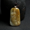 缅甸天然糯种黄翡观音挂件-红掌柜