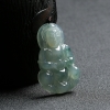 天然糯种浅绿飘花翡翠观音挂件-红掌柜