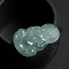 缅甸天然糯种飘花翡翠观音挂件-红掌柜