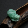 缅甸糯种深绿翡翠貔貅挂件-红掌柜
