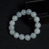天然糯种白色翡翠圆珠手串-红掌柜