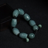 缅甸糯种蓝绿翡翠回纹手串-红掌柜