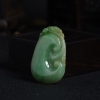 天然豆种飘翠翡翠如意吊坠-红掌柜