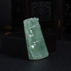 缅甸糯种浅绿翡翠节节高升吊坠-红掌柜