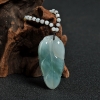 糯冰种蓝绿翡翠金枝玉叶吊坠-红掌柜
