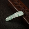 缅甸糯冰种飘花翡翠辰龙吊坠-红掌柜