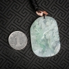 天然A货糯冰种飘花翡翠吊坠-红掌柜