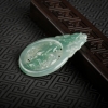 糯冰种翡翠吊坠-红掌柜