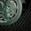 缅甸天然A货糯冰种灰绿翡翠-红掌柜