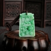 糯种翠绿翡翠辰龙吊坠-红掌柜