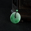 豆种翡翠平安扣吊坠-红掌柜