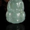 天然油青种浅绿翡翠吊坠-红掌柜