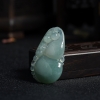 A货天然冰糯种深蓝色翡翠葫芦吊坠 - 红掌柜