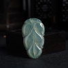 缅甸A货冰糯种蓝绿色翡翠金枝玉叶吊坠 - 红掌柜