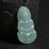 天然糯种浅绿色翡翠观音吊坠 - 红掌柜