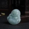 蓝绿色翡翠弥勒佛吊坠-红掌柜