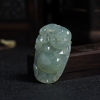 天然冰糯种灰绿色翡翠逍遥佛吊坠-红掌柜