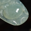 缅甸天然冰糯种灰绿色翡翠吊坠-红掌柜